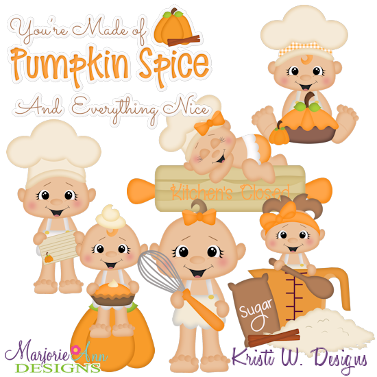 Pumpkin Spice Babies SVG Cutting Files + Clipart - Click Image to Close